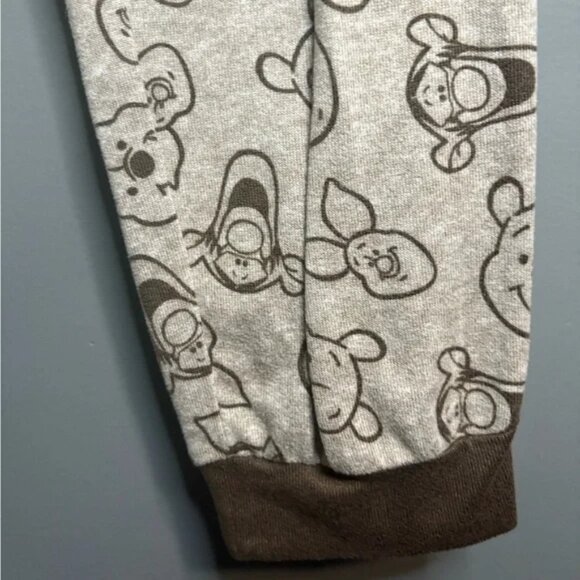 DISNEY Winnie The Pooh Tigger Piglet Stretch 2 Piece Pajama PJ Set L Lounge - Picture 10 of 11